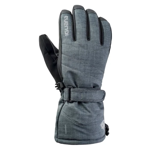 Мужские горнолыжные перчатки Iguana Axel (AXEL-DARK GREY MELANGE/BLACK) L-XL серые: Пол Мужской