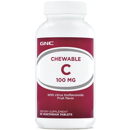 GNC Chewable C 100 mg Витамин С со вкусом ягод 90 вегатаблеток