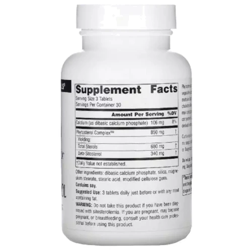 Source Naturals Beta-sitosterol Бета-Сітостерол 113 мг 90 таблеток: Тип Кальций
