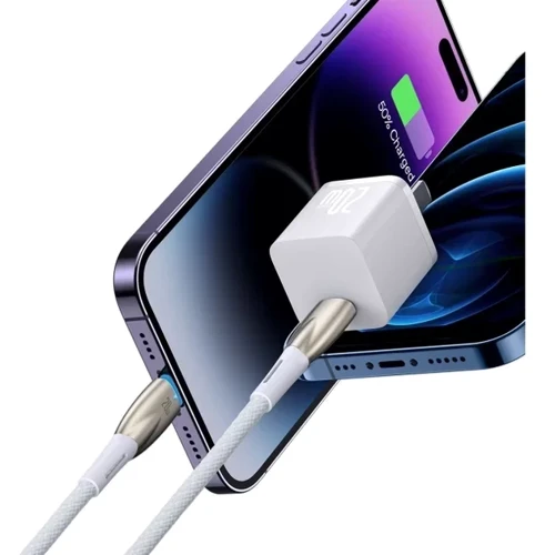 Кабель Baseus Cable USB-C to Lightning Glimmer Series Fast Charging Data 1m White (CADH000002) фото 5