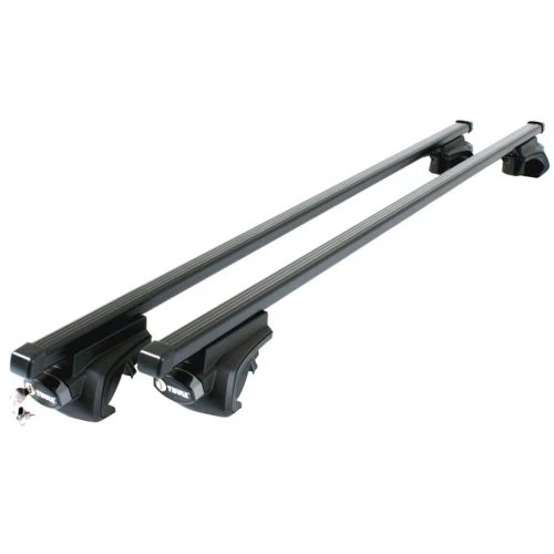 Thule TH-757 SquareBar на дах з рейлінгами: Тип поперечок з чорним пластиковим покриттям