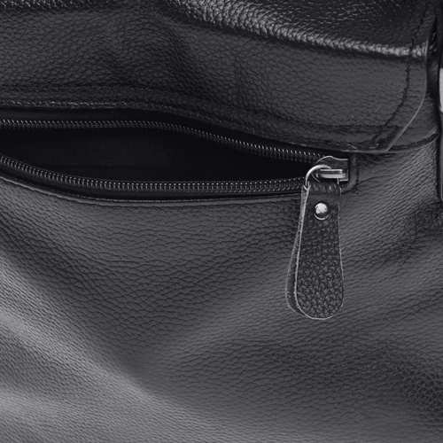 Чоловіча сумка планшет Borsa Leather чорна (K17859-black): Тип ручки Плечовий ремінь, Без ручки