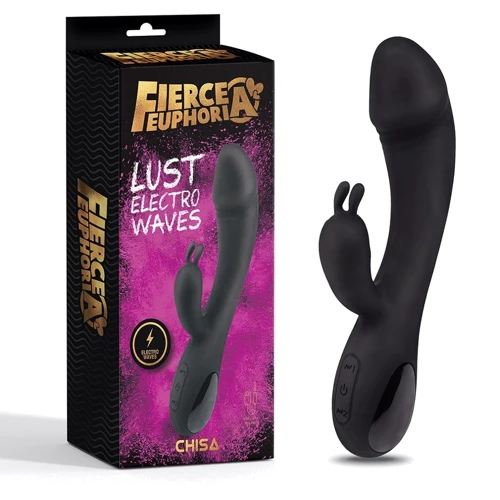 Вибратор с электростимуляцией Chisa Fierce Euphoria Lust Electro Waves Black