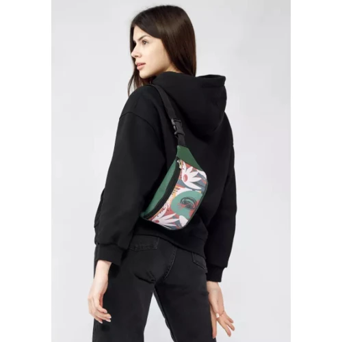 Женская поясная сумка Sambag Tirso MSH зеленая принт (80111407): Страна производитель Украина
