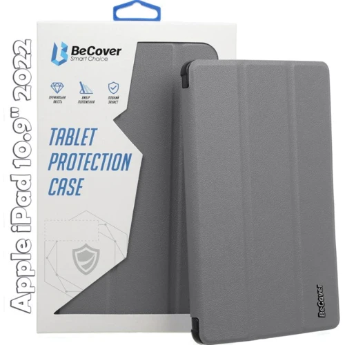 Аксессуар для iPad BeCover Smart Case Gray for iPad 10.9 (2022 / 2024) / iPad 11 2025 (709192)