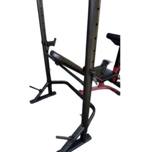 Скамья для жима и пресса Hop-Sport York Fitness Delta Pro 2000 с стойкой для штанги и партой Скотта: Конструкция складная