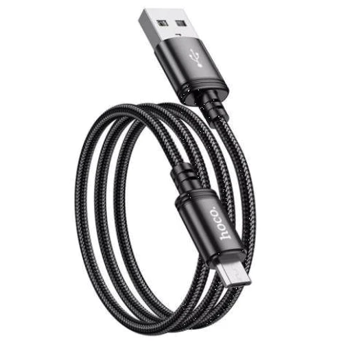Кабель Hoco USB Cable to MicroUSB X89 Wind 2.4A 1m Black: Тип USB Cable - microUSB