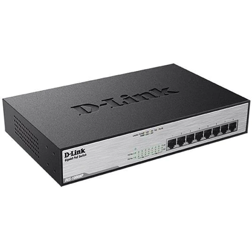 Сетевой коммутатор D-Link DGS-1008MP: Порты только Gigabit Ethernet (10/100/1000)