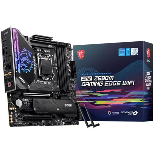 MSI MPG Z590M GAMING EDGE WIFI: Додатково Підтримка UEFI, Підтримка RAID, Адаптер Wi-Fi