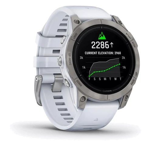 Смарт-часы Garmin Epix Pro (Gen 2) 47mm Sapphire Titanium with Whitestone Band (010-02803-21): Время работы до 16 дней