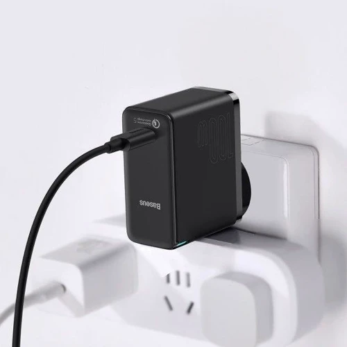 Зарядное устройство Baseus USB-C Wall Charger GaN2 100W Black with USB-C Cable (TZCCGAN-L01) фото 6