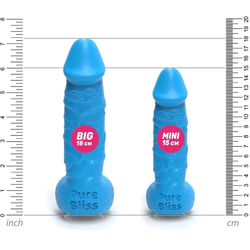 Крафтове мило-член із присоскою Pure Bliss BIG Blue, натуральне