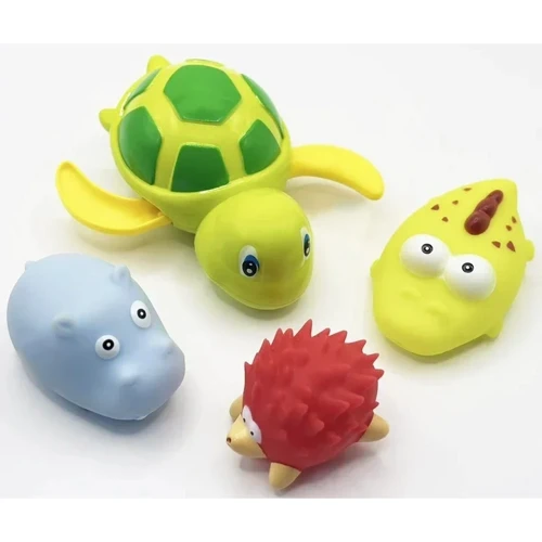 Набор для купания Bibi Toys Сачок жираф + Животные 4 шт (760790BT)