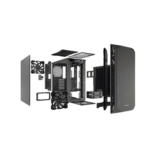 Корпус be quiet! Pure Base 500 Metallic Gray (BG036): Матеріал передній панелі пластик
