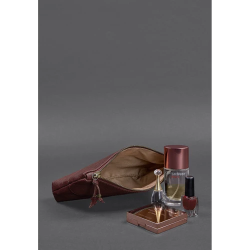 Женская косметичка BlankNote бордовая (BN-CB-1-marsala): Фактура Матовая, Зернистая