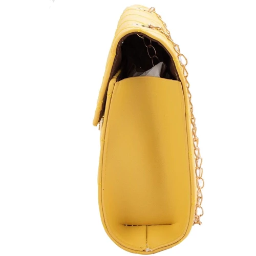 Женская сумка-сэтчел Valiria Fashion желтая (4DETBI2234-3): Фактура Стеганая, Матовая, Гладкая
