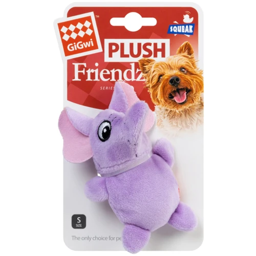 Іграшка для собак Слон із двома пищалками GiGwi Plush плюш 9 см (75013): Виробник GiGwi