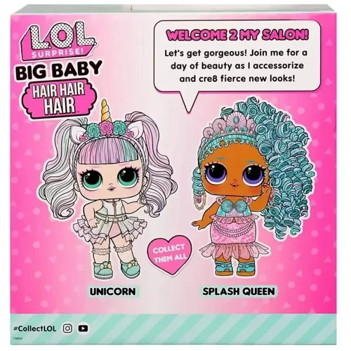 Игровой набор с мегакуклой L.O.L. Surprise! серии Big Baby Hair Hair Hair – Единорог (579717): Возраст от 3 лет