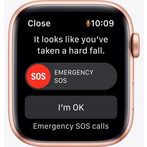 Apple Watch SE 44mm GPS Gold Aluminum Case with Starlight Sport Band (MKQ53): Цвет золотой (Gold)