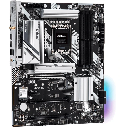 ASRock B760 PRO RS WIFI UA: Разъемы на задней панели USB 2.0, USB 3.2 Gen 1, DisplayPort, Ethernet RJ-45, HDMI