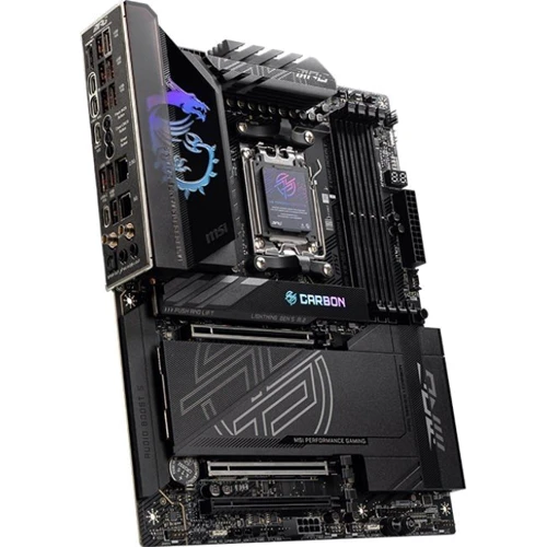 MSI MPG X870E CARBON WIFI: Дополнительно Поддержка RAID, Поддержка UEFI, Радиатор на VRM, Адаптер Wi-Fi
