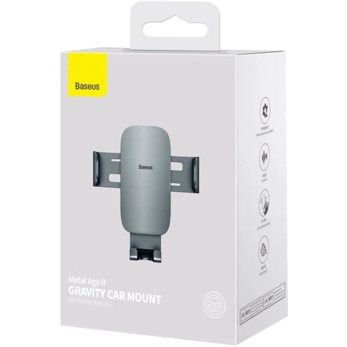 Держатель Baseus Car Holder Air Vent Metal Age 2 Gravity Dark Gray (SUJS000013): Производитель Baseus