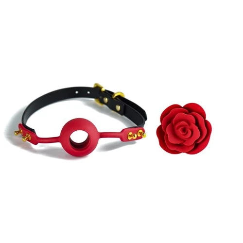 Роскошный кляп в виде розы Zalo - Rose Ball Gag