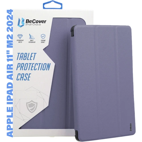 Аксессуар для iPad BeCover Case Book Soft Edge with Pencil mount Purple for iPad Air (2020-2025) (711430) фото 6