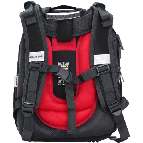 Рюкзак-черепашка Mini CLASS 2106C Red Car, 2 отд., 35x27x16см: Корпус рюкзака Каркасный