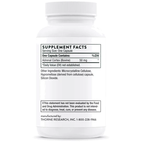 Thorne Research Adrenal Cortex 60 Caps Кора наднирників: Стать унісекс