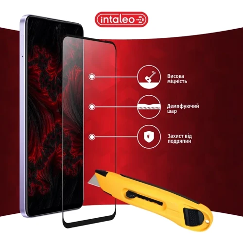 Intaleo Tempered Glass Full Glue Black for Oppo A80 фото 5