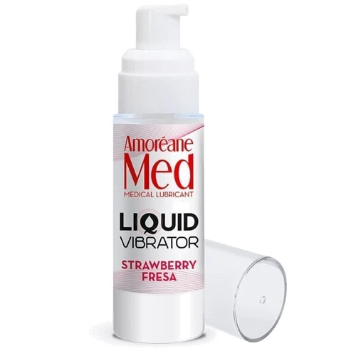 Стимулирующий лубрикант от Amoreane Med: Liquid vibrator - Strawberry (жидкий вибратор), 30 ml