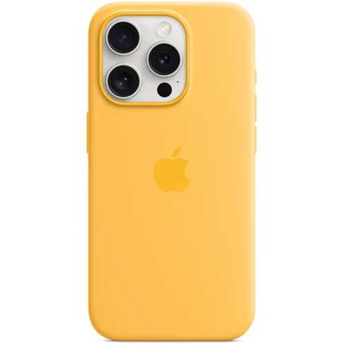 Чохол для iPhone Apple Silicone Case з MagSafe Sunshine (MWNK3) для iPhone 15 Pro: Матеріали Силикон
