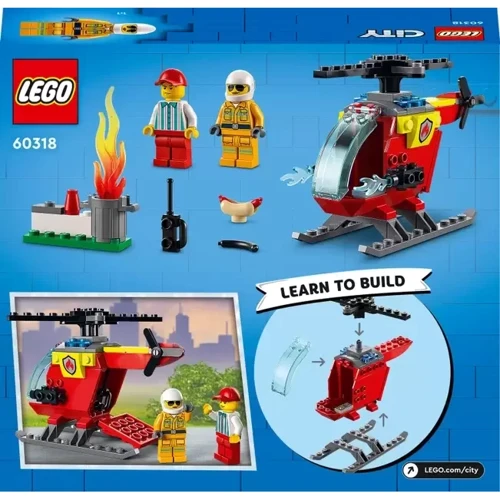 Конструктор LEGO City Пожежний вертоліт 53 деталі (60318) фото 6