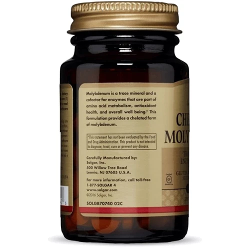 Solgar Chelated Molybdenum 150 mcg 100 tabs: Форма выпуска Таблетки