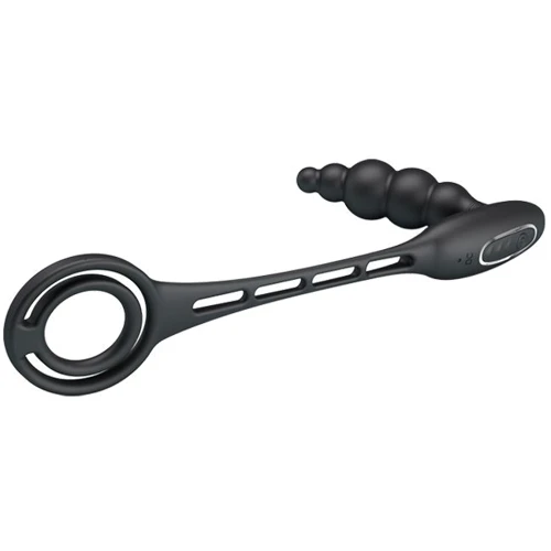 Эрекционное кольцо с анальным вибро стимулятором Pretty Love - VIBRATION PENIS SLEEVE III, BI-210200