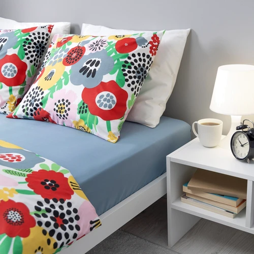 Простирадло на гумці ІКЕА Bruksvara синій 140х200 см (70574599)