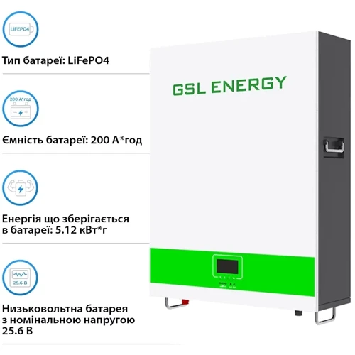 Аккумуляторная батарея GSL 25.6v 200AH 51.2kwh
