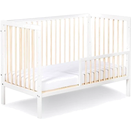 Детская кроватка Klups Timi 120х60 см с перегородкой белая + дерево