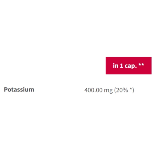 Trec Nutrition Potassium 90 caps / 90 servings: Пол Унисекс