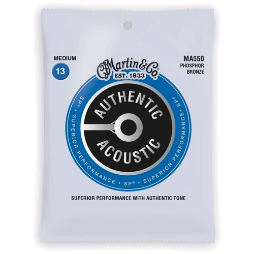 Струна для гитар Струны MARTIN MA550 Authentic Acoustic SP 92/8 Phosphor Bronze Medium (13-56)
