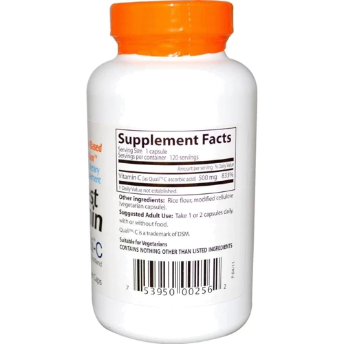 Doctor's Best Vitamin З 500 mg 120 Veg caps: Тип вітамін C