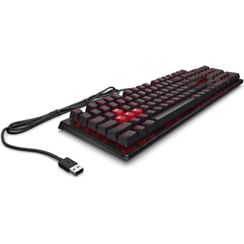Клавіатура HP OMEN Encoder LED 104key Cherry MX Red USB Black (6YW76AA): Підключення дротове