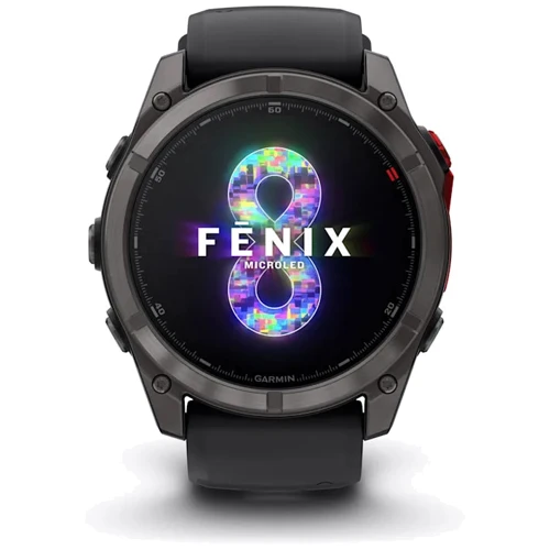 Смарт-часы Garmin Fenix 8 Pro MicroLED 51mm Sapphire Carbon Grey DLC Titanium with Black/Pebble Grey Silicone Band (010-03380-01)