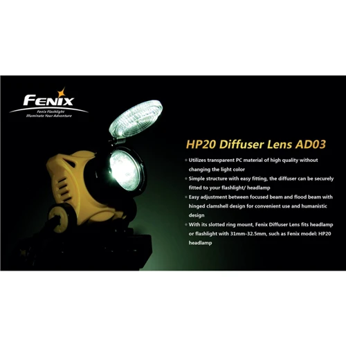 Аксессуар для фонарей Диффузионная линза Fenix HP20 (AD03) фото 3