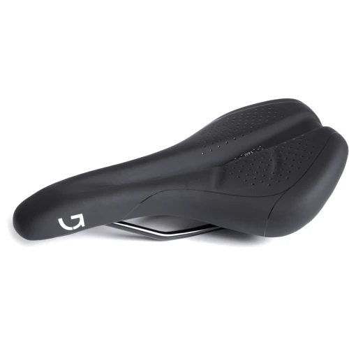 Седло Green Cycle Active Air 160, стальные рейлы, черное (SAD-14-21): Анатомическая выемка Есть