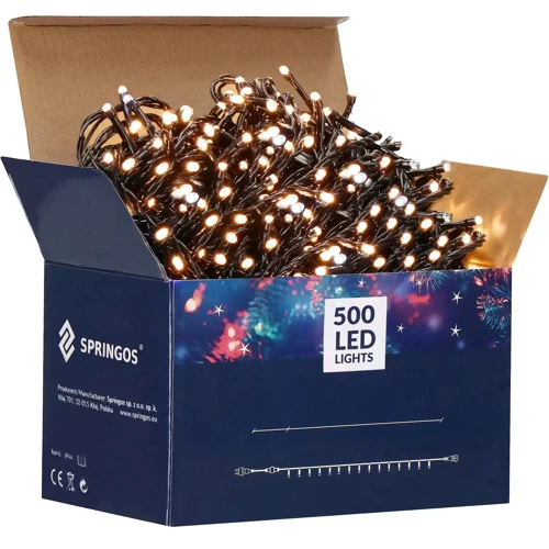 Гирлянда уличная (наружная) Springos 40 м 500 LED + Flash CL0528 Warm White фото 6