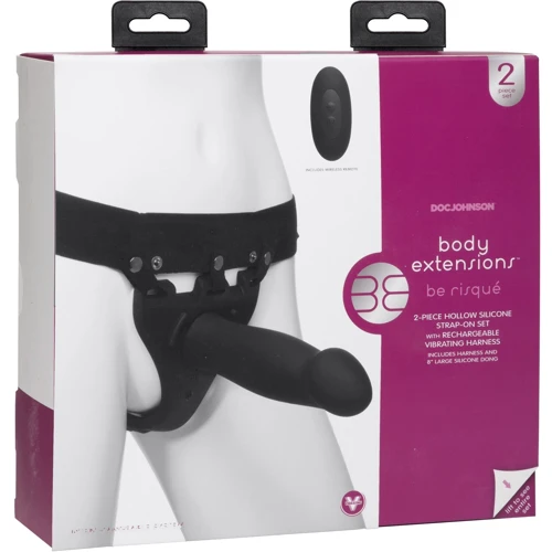 Страпон унисекс Doc Johnson Body Extensions - BE RISQUE, полая насадка