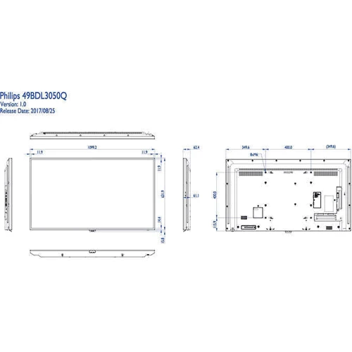 Монитор Philips Q Line 55BDL3050Q: Покрытие экрана антибликовое