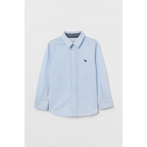 Рубашка H&M 2011-8130601 110 см голубая